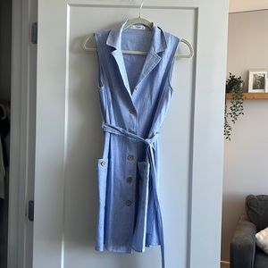 Mango belted button down summer dress